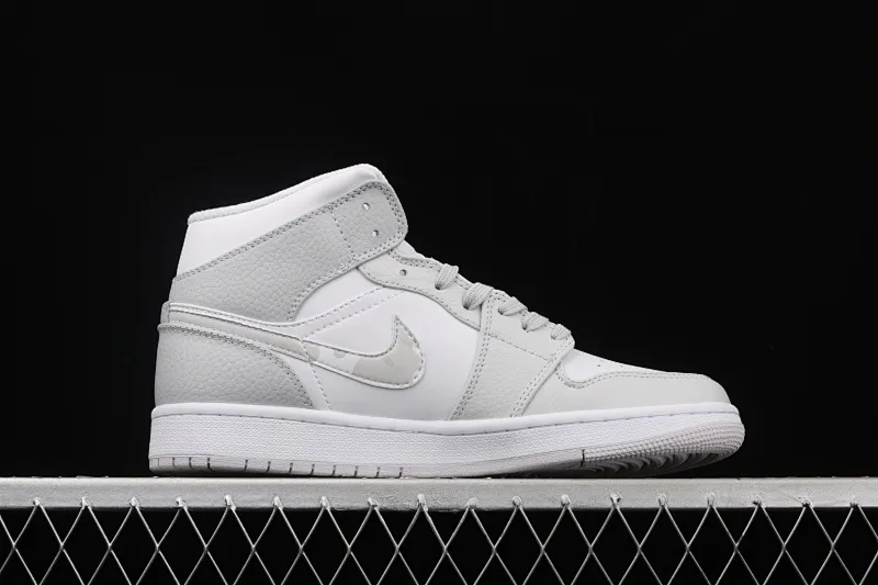 All categories Air Jordan Jordan series basketball shoes Air Jordan 1 Mid Air Jordan 1 Mid "White Camo" AJ1 Joe 1 Zhongbang white gray camouflage DC9035-100